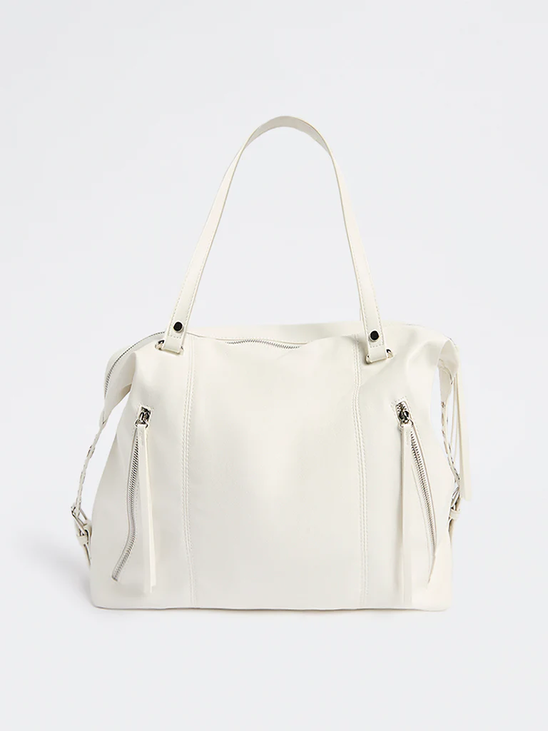 Westside White Satchel Bag