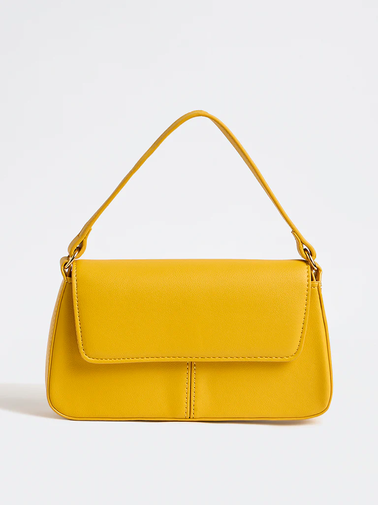 Westside Yellow Flap Crossbody Sling Bag