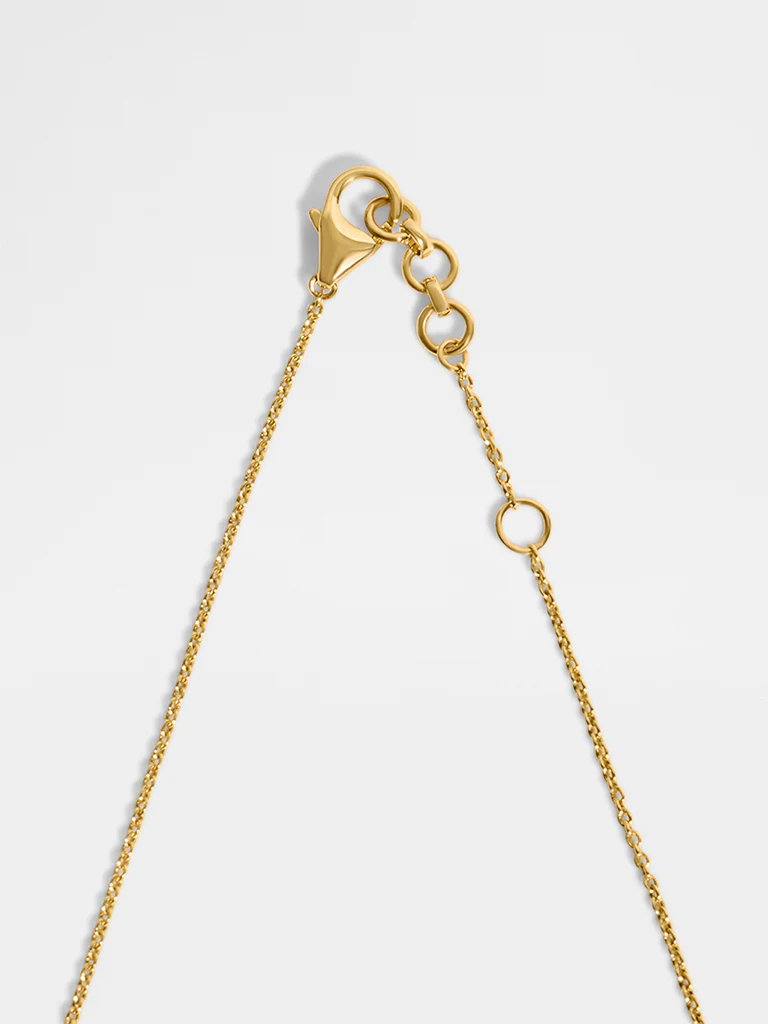 3 Stone Bezel Lab Diamond Necklace - Image 4