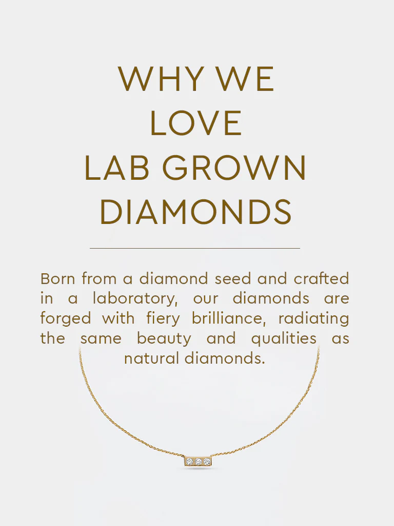3 Stone Bezel Lab Diamond Necklace - Image 5