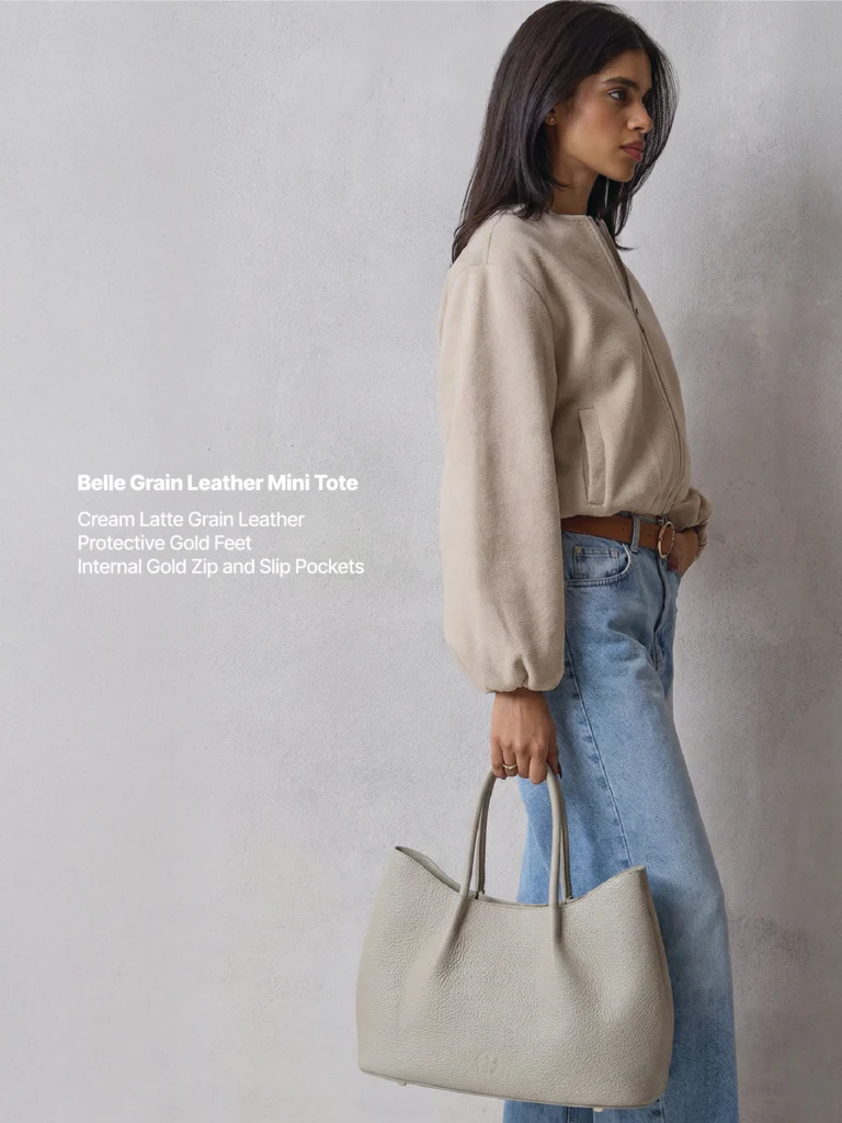 Belle Grain Leather Mini Tote - Image 5