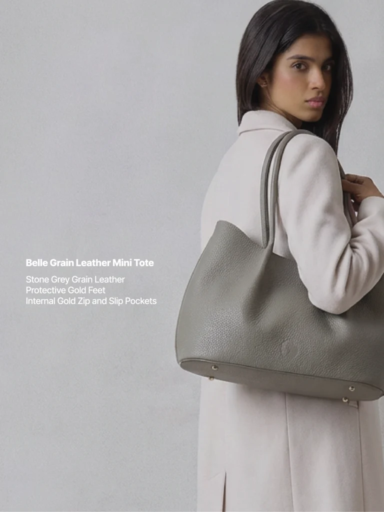 Belle Grain Leather Mini Tote - Image 5
