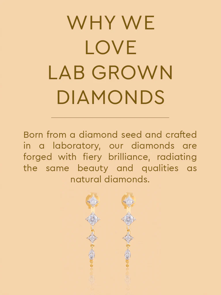 Chain Hoop Earrings with Lab Diamond Accents - Image 4