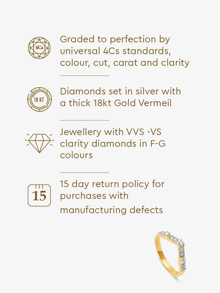 Chevron Lab Diamond Ring - Image 6