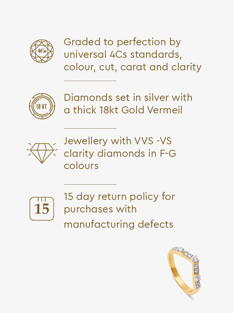 Chevron Lab Diamond Ring - Image 6