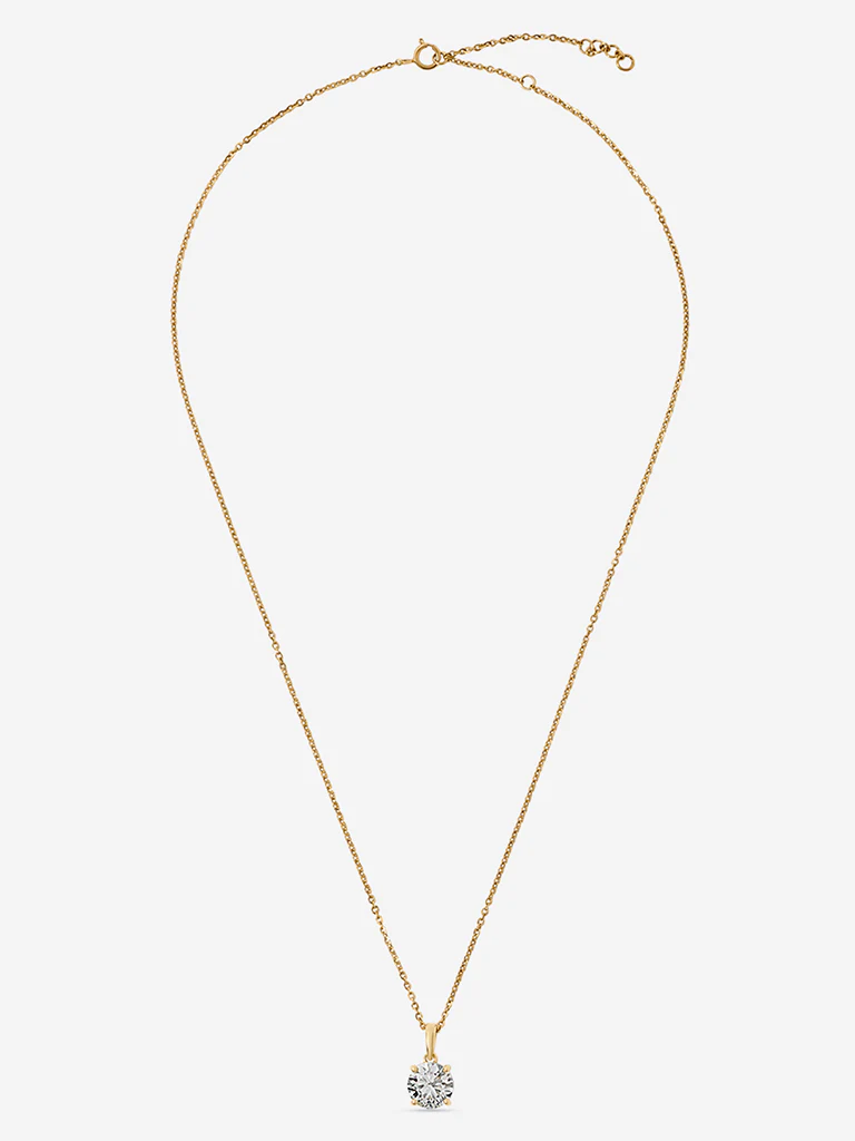Classic Comet Solitaire Lab Diamond Pendant - Image 2