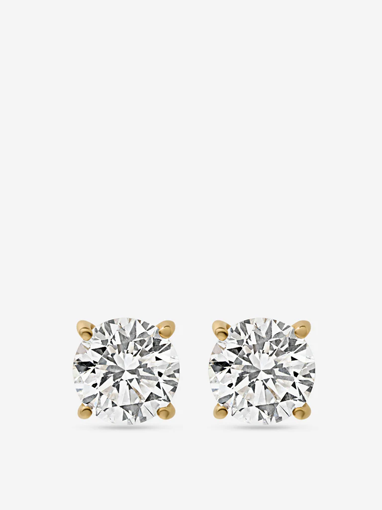 Classic Comet Solitaire Lab Diamond Stud Earring - Image 2