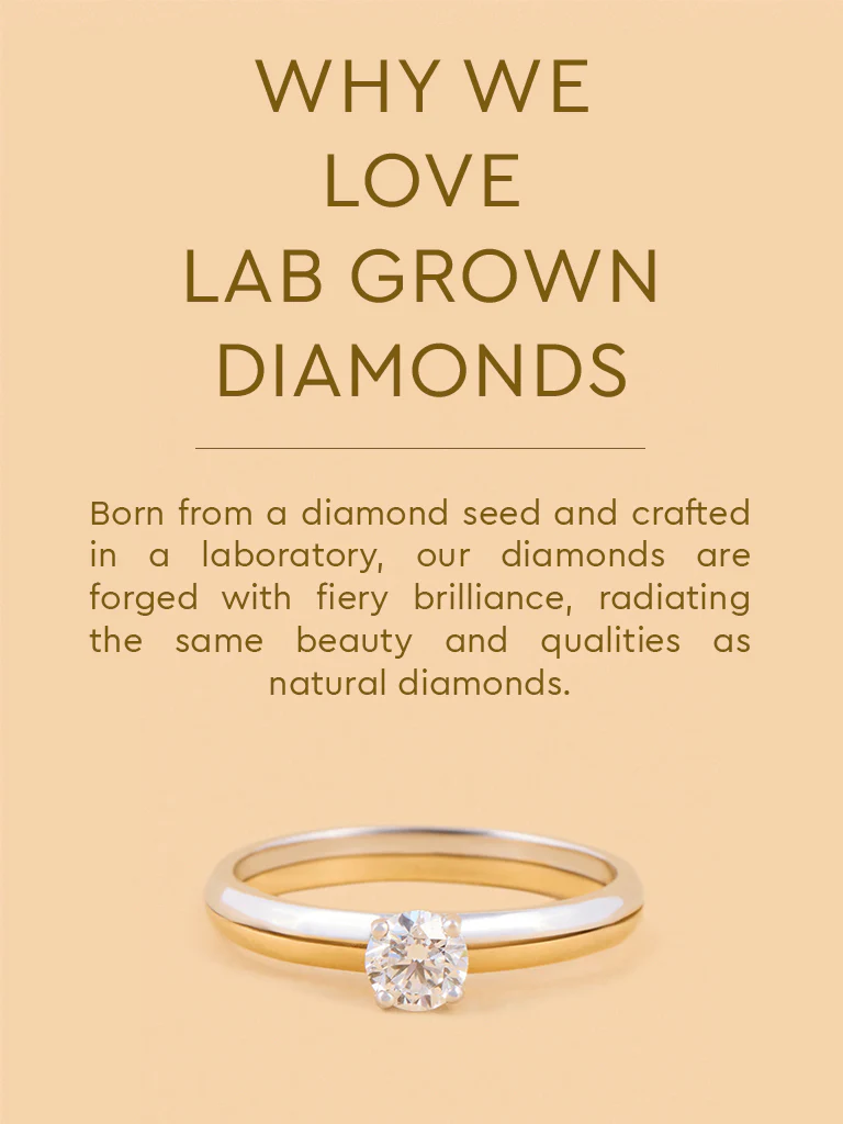 Classic Dual Tone Solitaire Lab Diamond Ring - Image 4