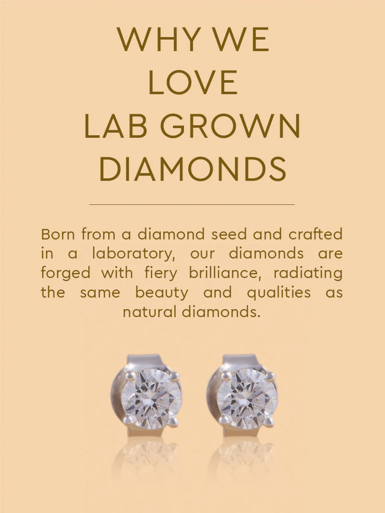 Classic Round Solitaire Lab Diamond Earrings - Image 4
