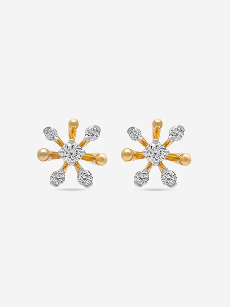 Cluster Lab Diamond Stud Earrings