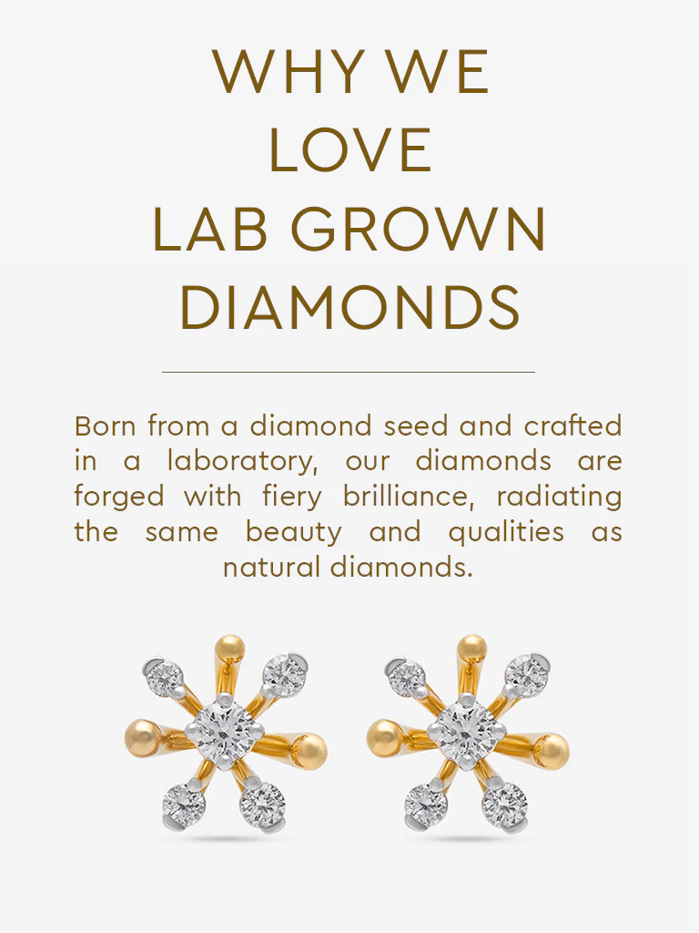 Cluster Lab Diamond Stud Earrings - Image 5