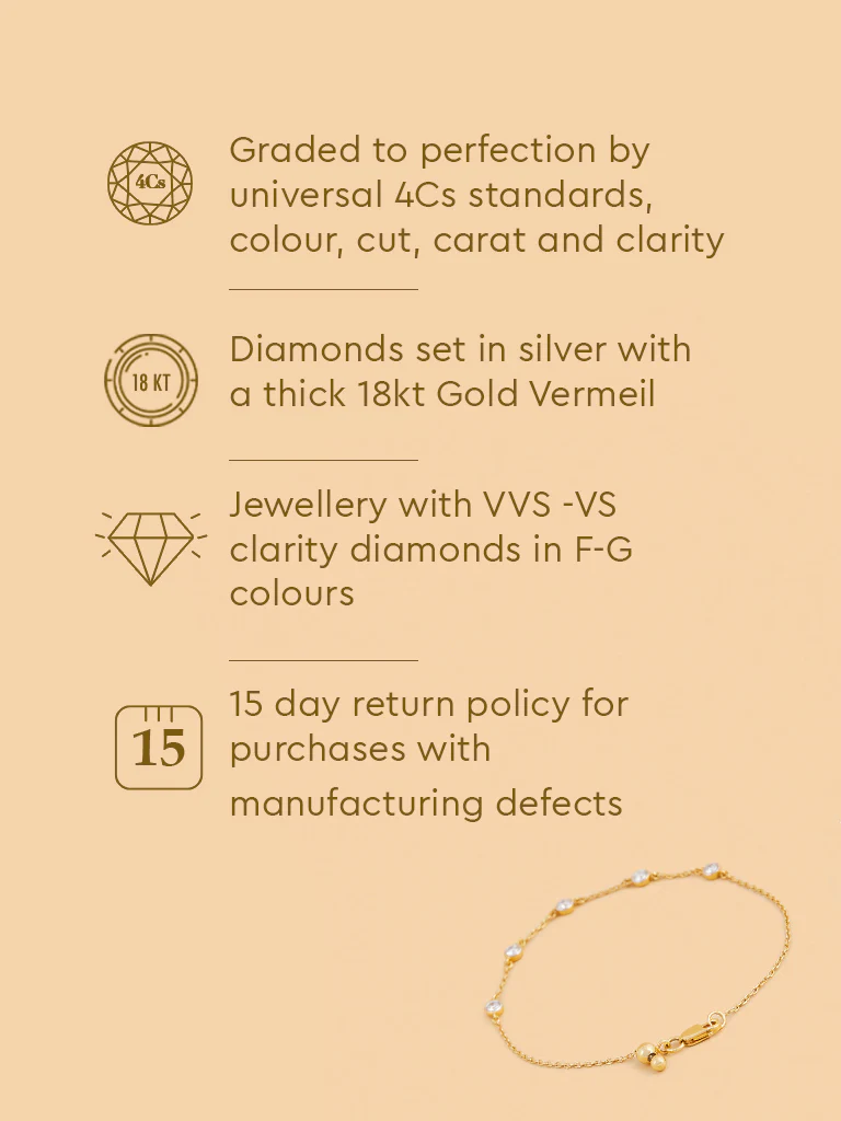 Dazzling Lab Diamond Chain Bracelet - Image 5