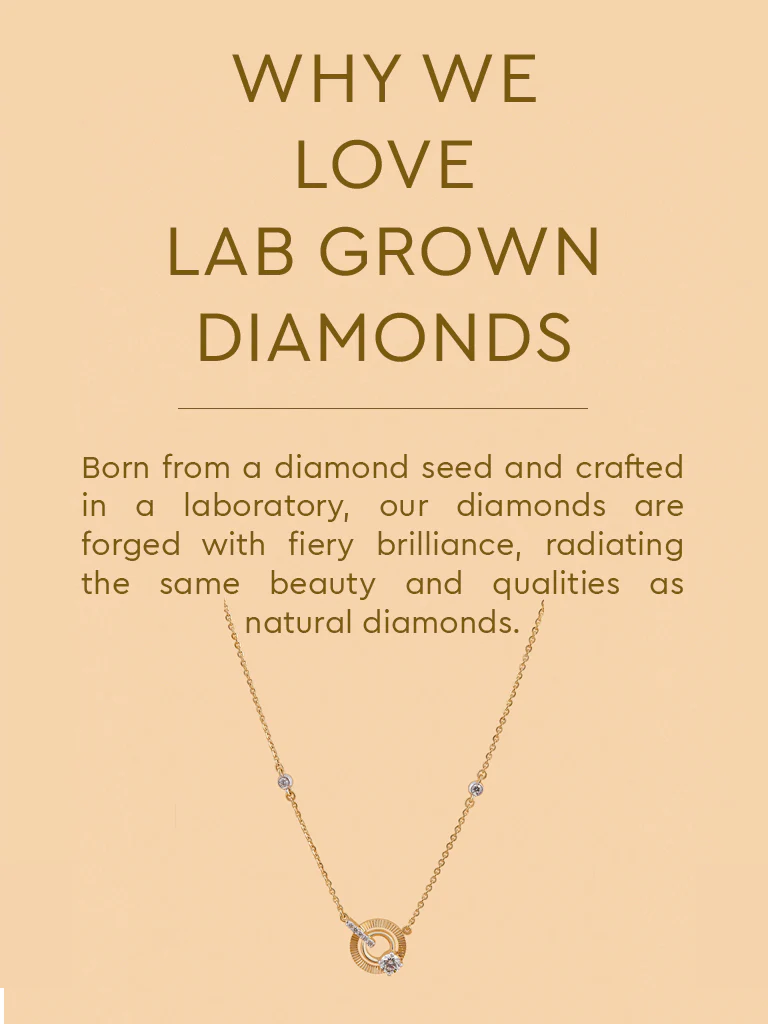 Dual Circle Lab Diamond Pendant Necklace - Image 4