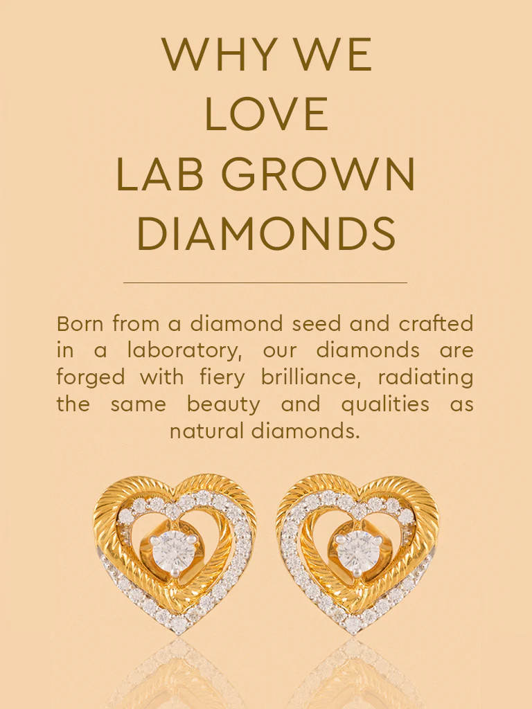Dual Layered Lab Diamond Halo Heart Studs - Image 4