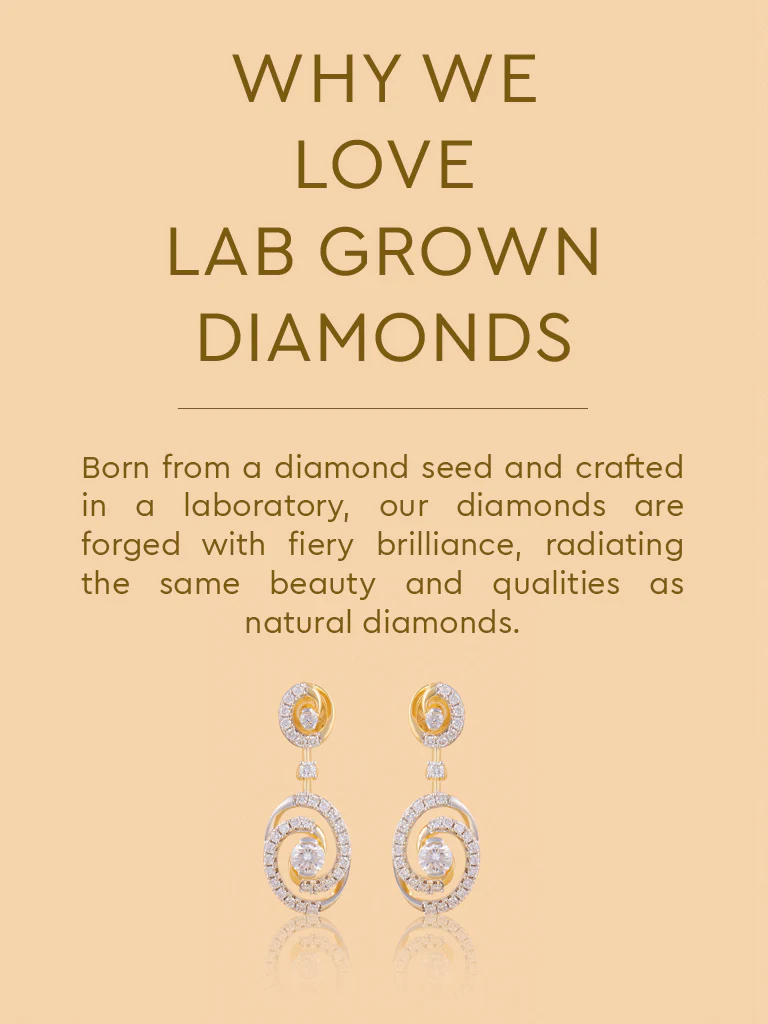 Dual Spiral Drop Earrings with Lab Diamond - Image 4