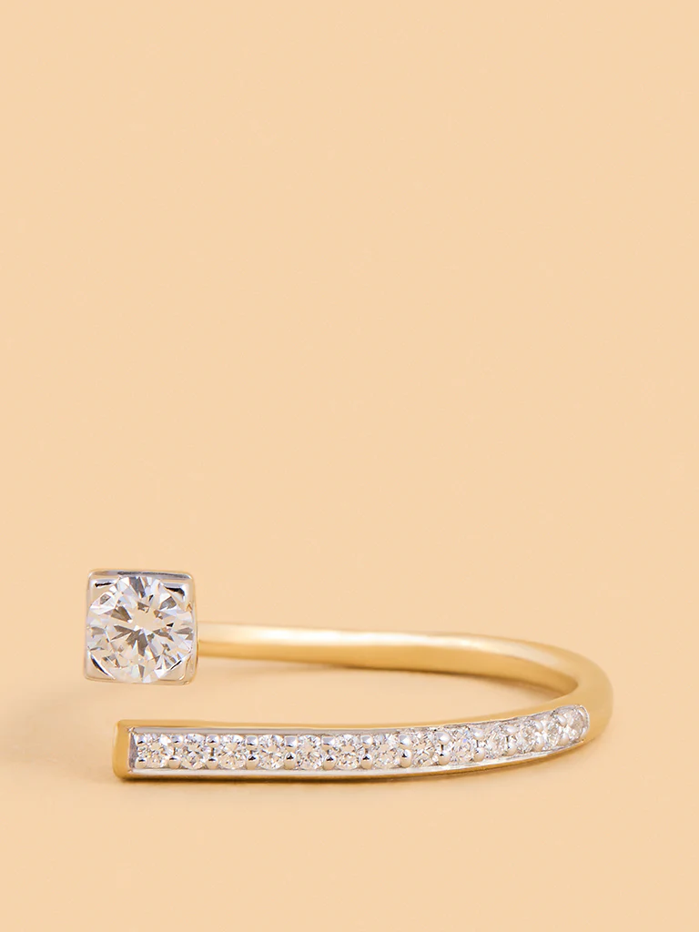 Edgy Lab Diamond Solitaire Ring - Image 3