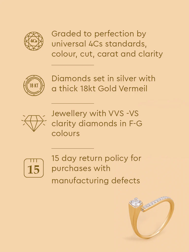 Edgy Lab Diamond Solitaire Ring - Image 6