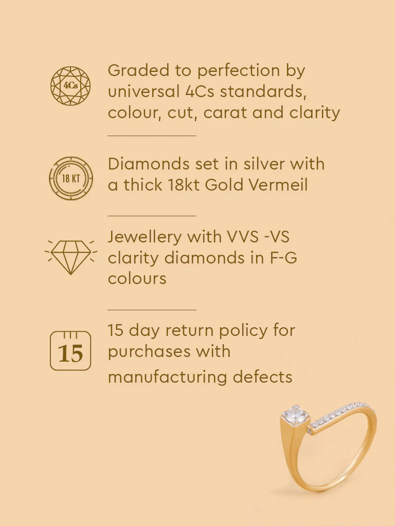Edgy Lab Diamond Solitaire Ring - Image 6