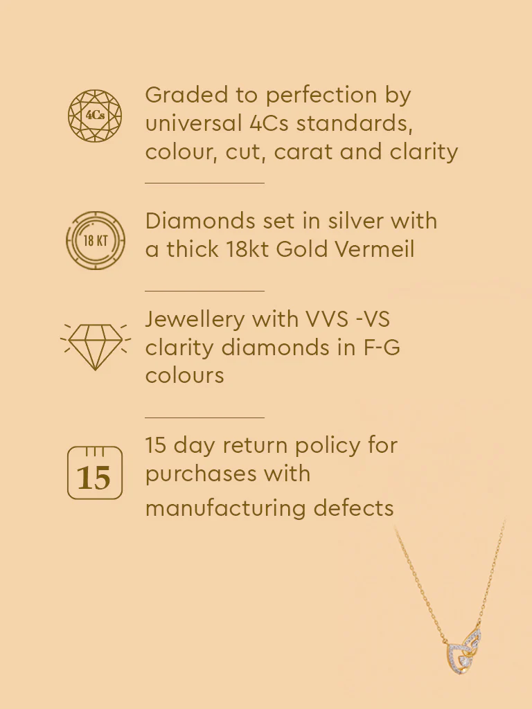 Elegant Teardrop Gold Plated Lab Diamond Necklace - Image 5