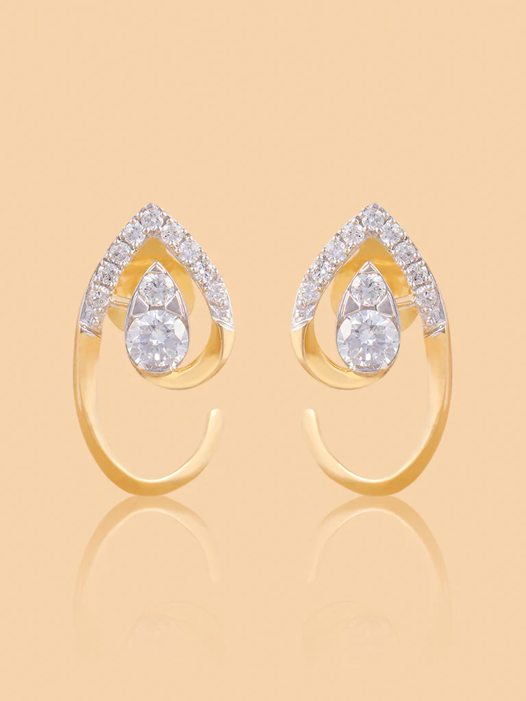 Elegant Teardrop Lab Diamond Earrings
