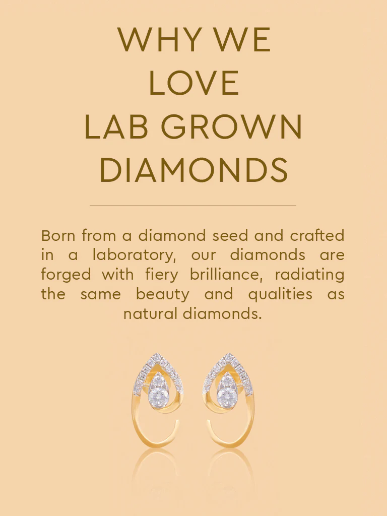 Elegant Teardrop Lab Diamond Earrings - Image 4