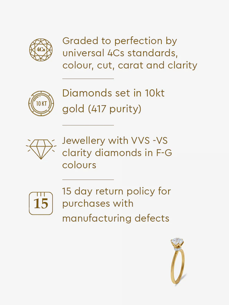 Halo Flower-Style Lab Diamond Solitaire Ring - Image 6