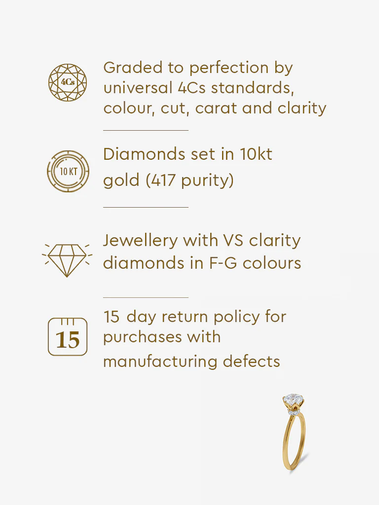 Halo Flower-Style Lab Diamond Solitaire Ring - Image 6