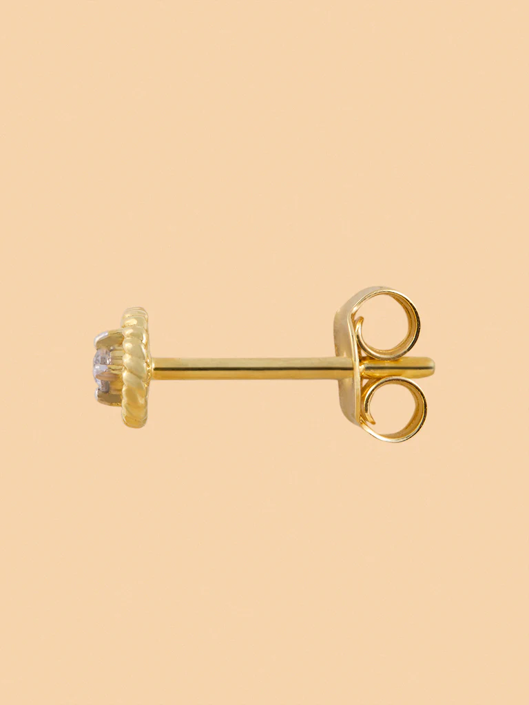 Halo Twisted Lab Diamond Earrings - Image 3