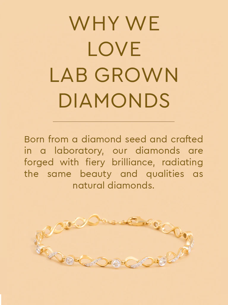 Infinity Link Solitaire Lab Diamond Bracelet - Image 4