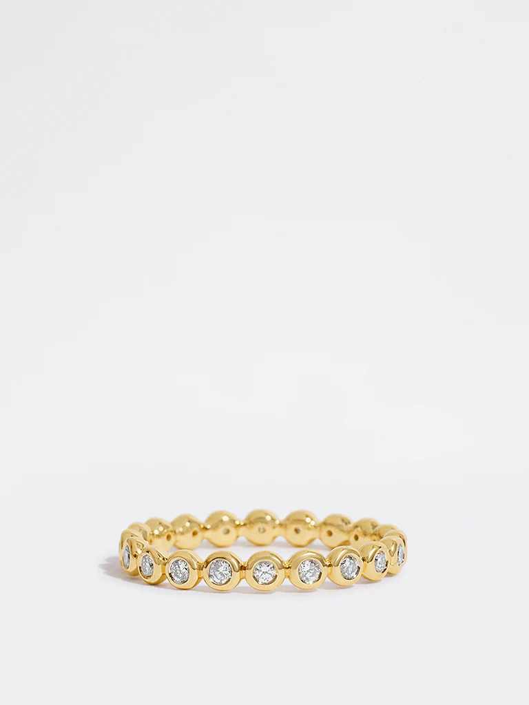 Lab Diamond Bezel Stacker Ring - Image 2