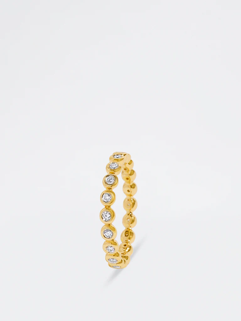Lab Diamond Bezel Stacker Ring - Image 3