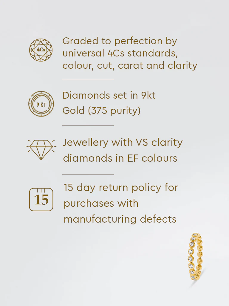 Lab Diamond Bezel Stacker Ring - Image 6