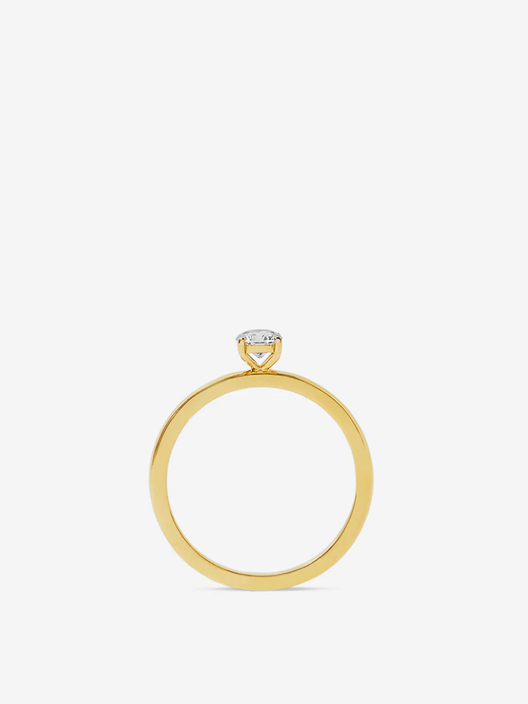 Micro Comet Solitaire Lab Diamond Ring - Image 3