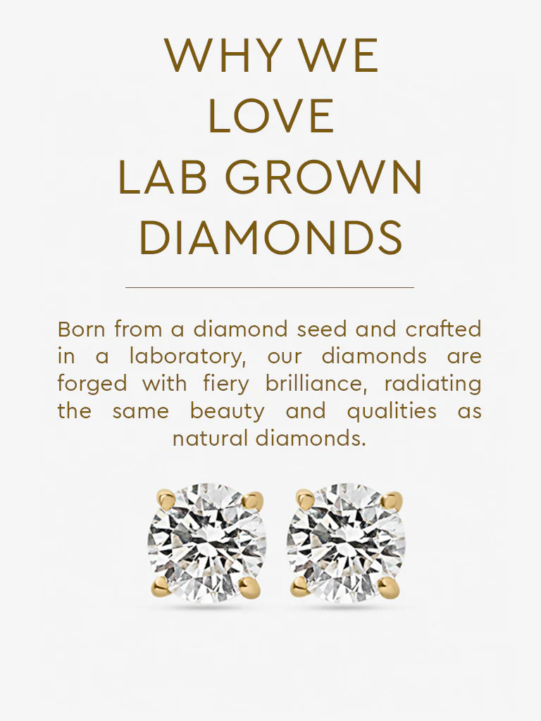 Micro Comet Solitaire Lab Diamond Stud Earrings - Image 5