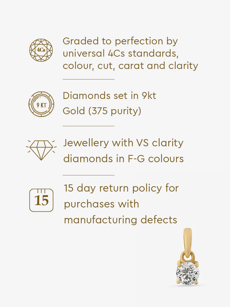 Mini Comet Solitaire Lab Diamond Pendant - Image 6