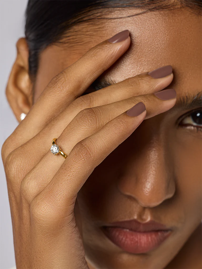 Mini Comet Solitaire Lab Diamond Ring - Image 5