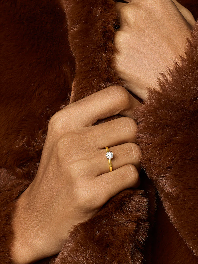 Mini Comet Solitaire Lab Diamond Ring - Image 6