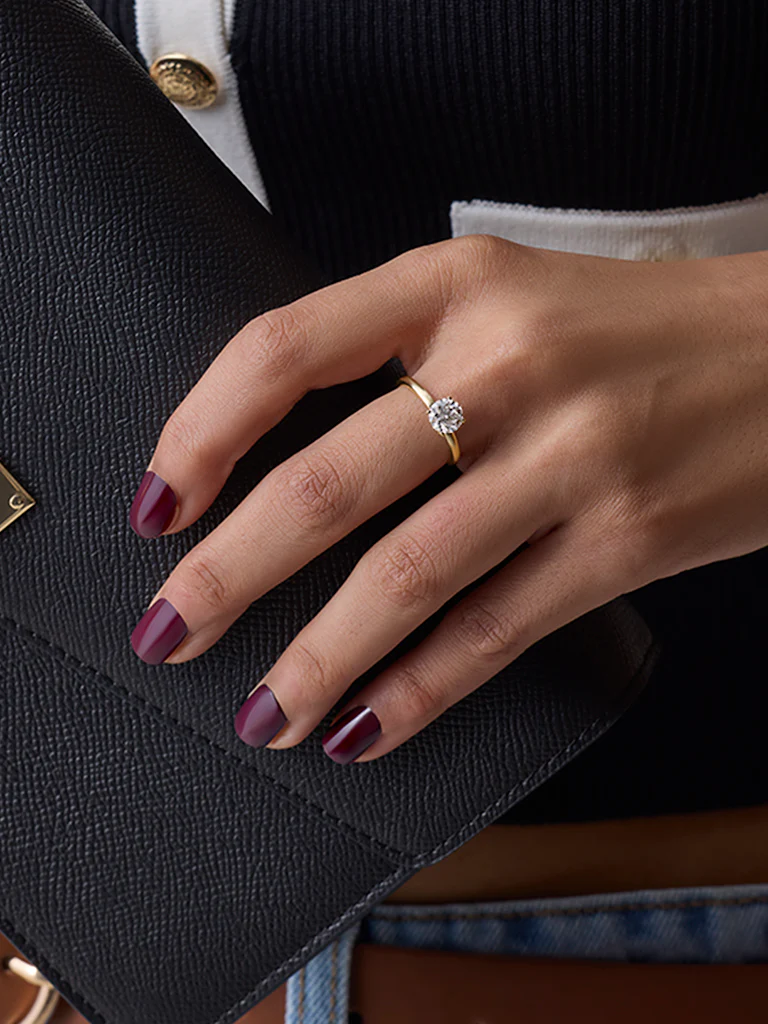 Mini Comet Solitaire Lab Diamond Ring - Image 7