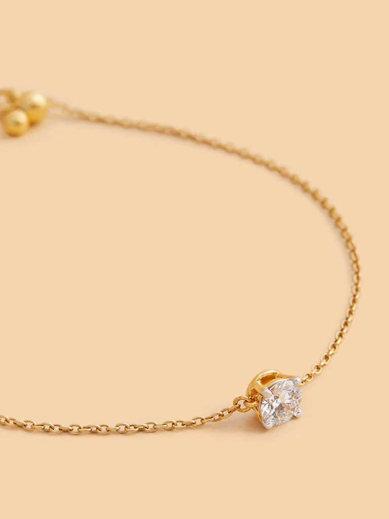 Minimalist Lab Diamond Chain Bracelet - Image 3