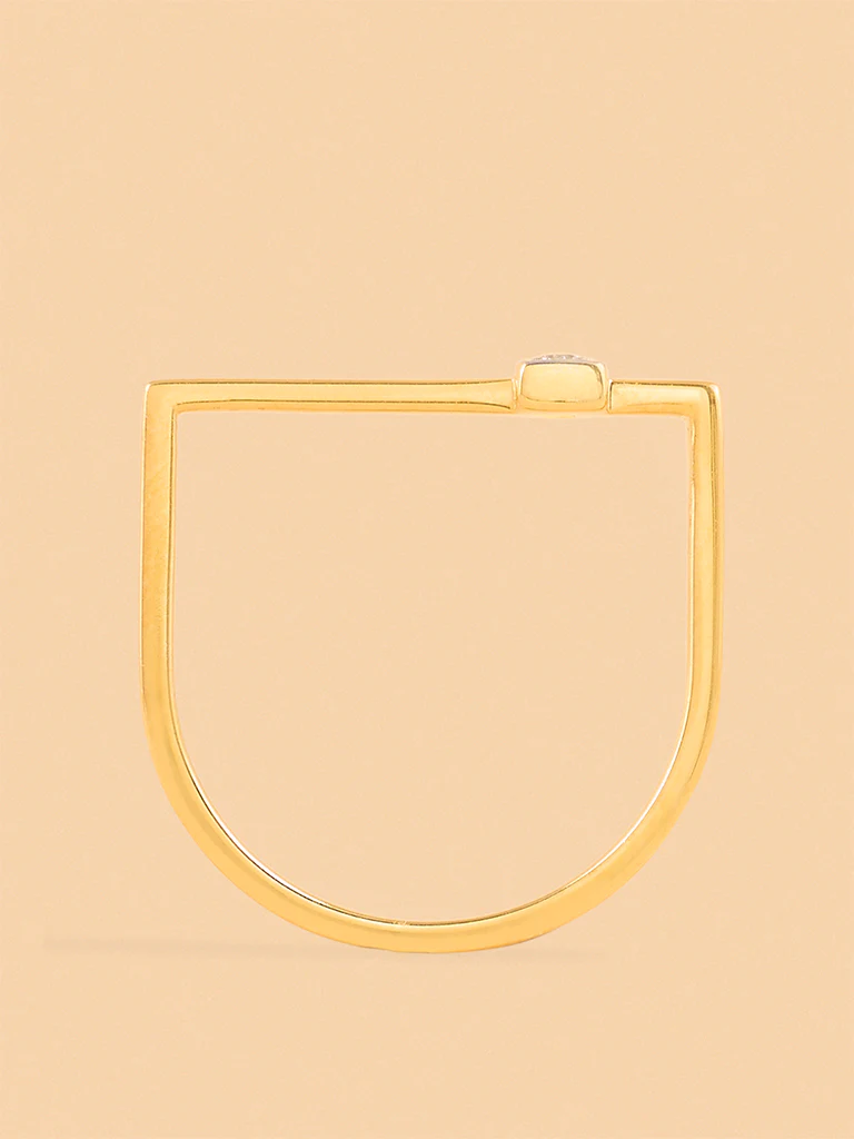 Modern Asymmetrical Solitaire Ring - Image 3