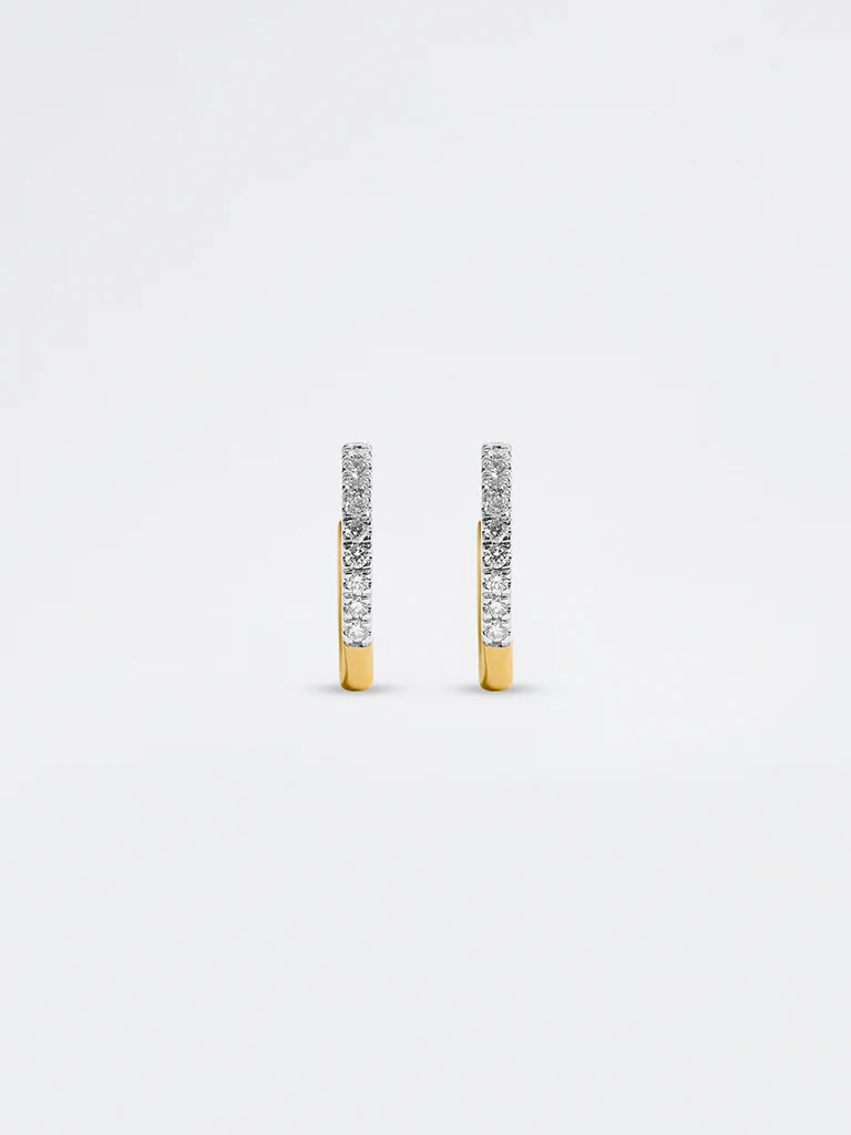 Pave Lab Diamond Classic Hoop Earrings - Image 2