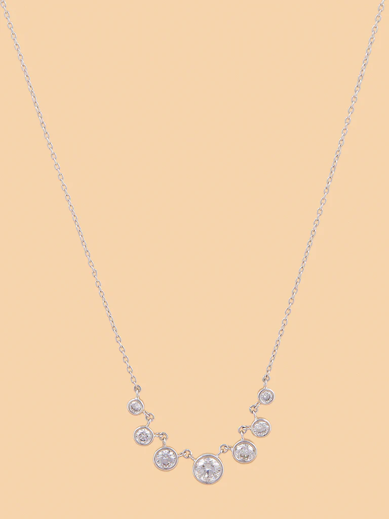 Radiant Lab Diamond Solitaire Charm Necklace
