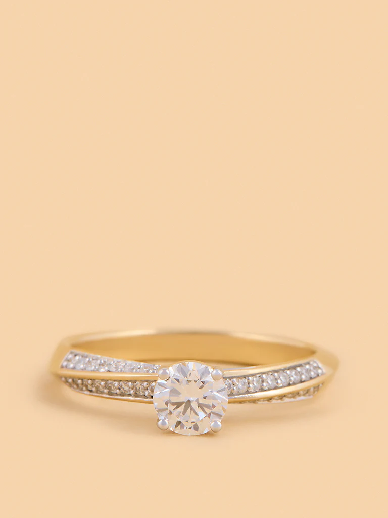Radiant Round Lab Diamond Solitaire Ring - Image 3