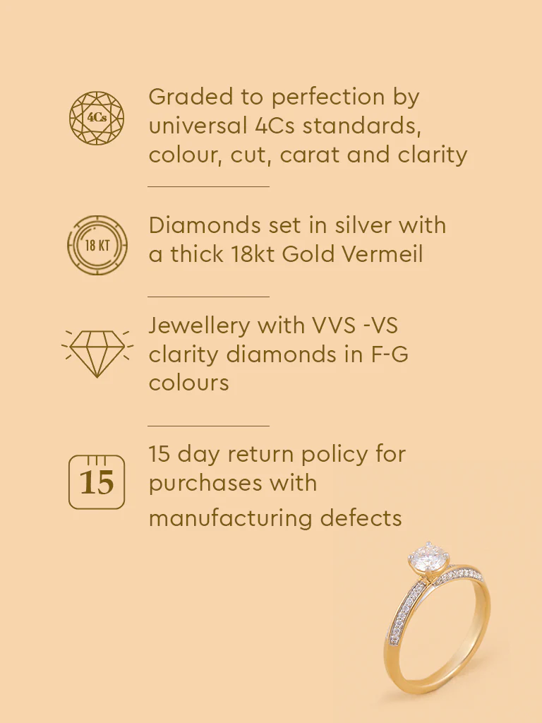 Radiant Round Lab Diamond Solitaire Ring - Image 5