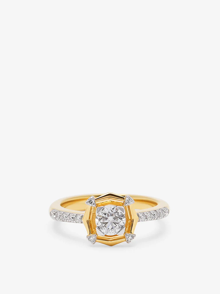Sculpted Lab Diamond Ring - Image 2