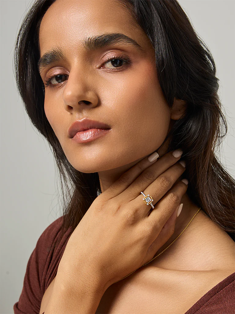 Sculpted Lab Diamond Ring - Image 4
