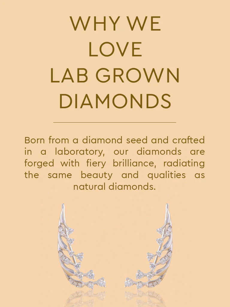 Sleek Lab Diamond Ear Climbers - Image 4