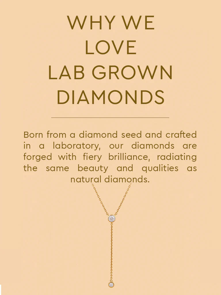 Sleek Y-Chain Necklace with Lab Diamond - Image 4