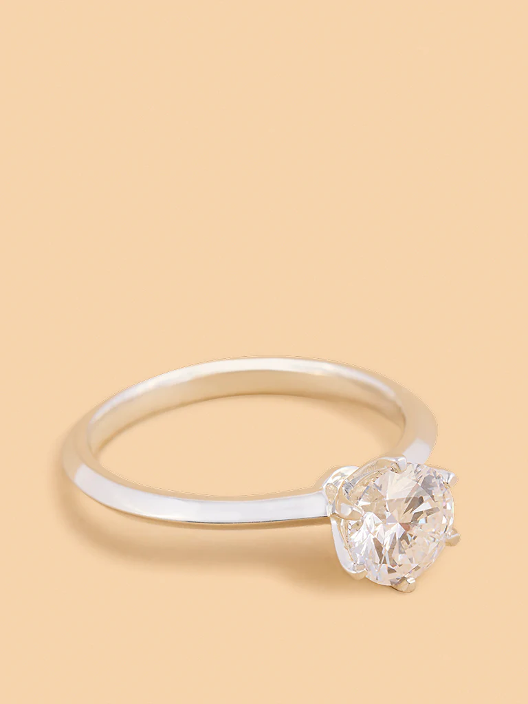 Sparkling Lab Diamond Solitaire Ring - Image 3