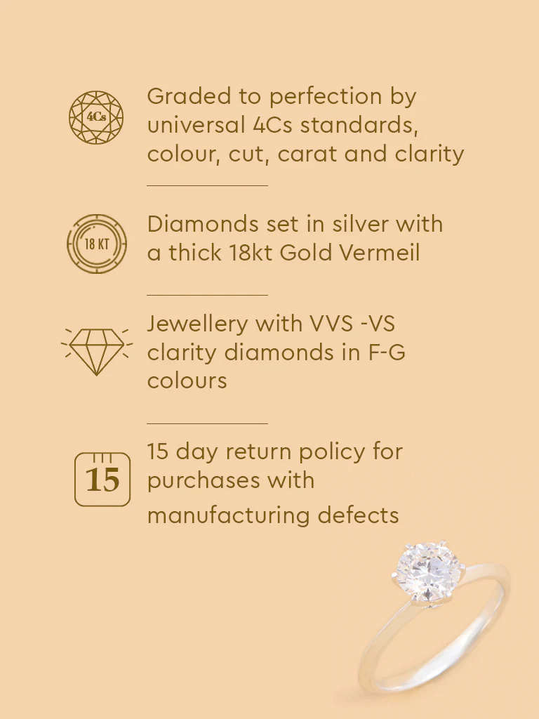 Sparkling Lab Diamond Solitaire Ring - Image 5